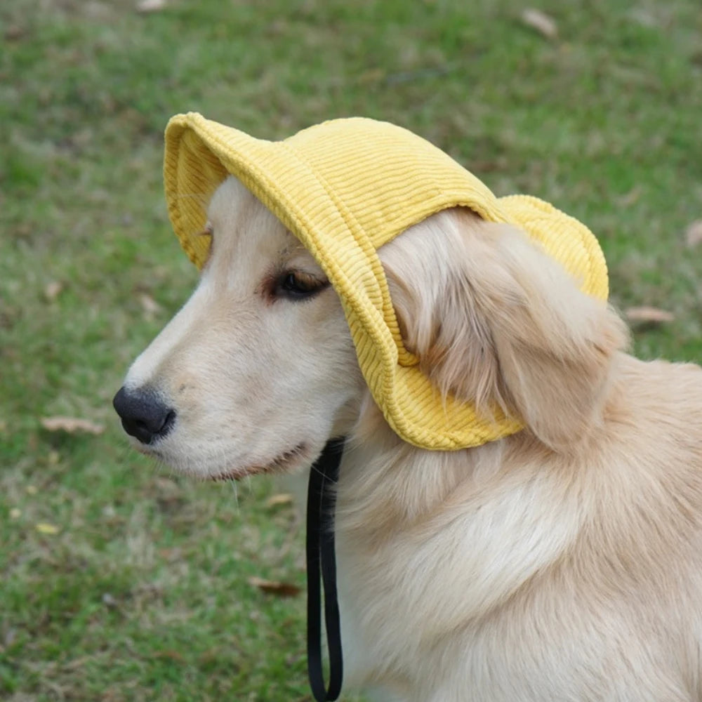 Pet Sun Hat with Ear Holes – Adjustable Cap for Dogs & Cats, Breathable Outdoor Sunhat