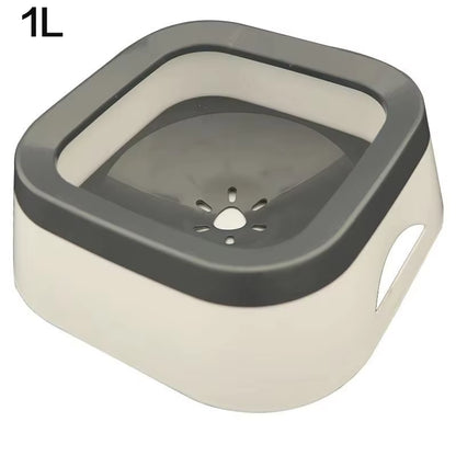 Pet Floating Water Bowl – 1.5L Anti-Spill Slow Drinking Feeder for Dogs & Cats