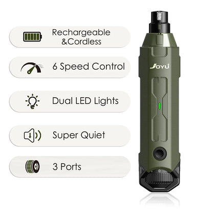 6-Speed Rechargeable Dog Nail Grinder – Quiet & Safe Electric Pet Nail Trimmer for Painless Grooming