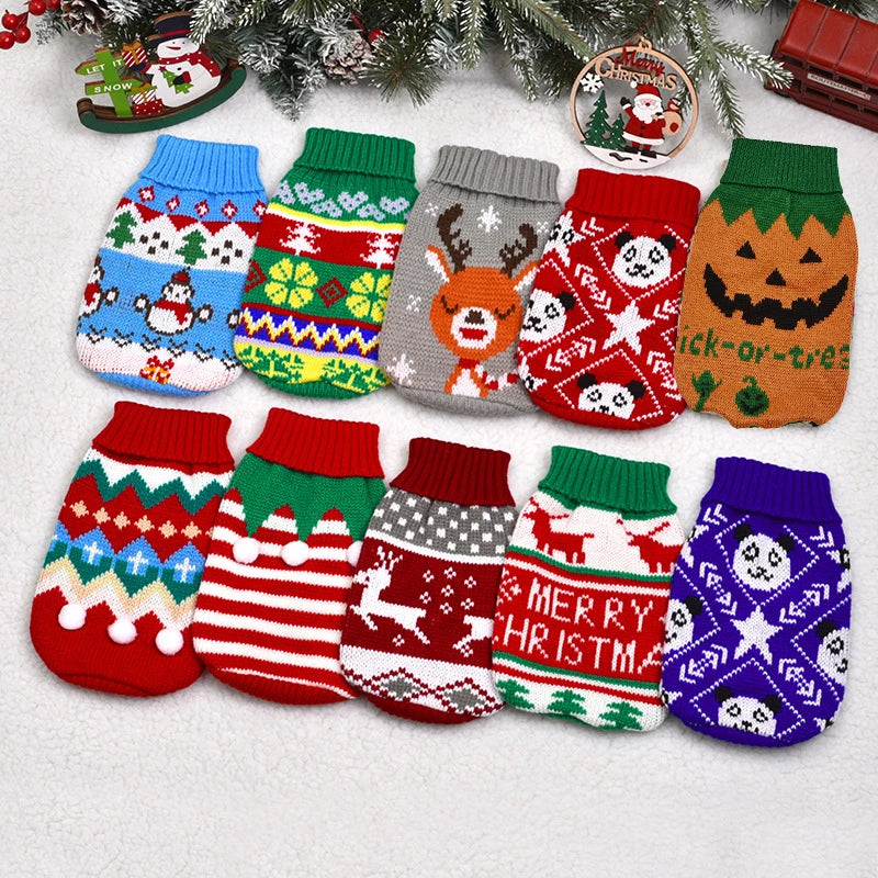 Warm Knitted Sweater for Dogs & Cats – Winter Coat for Small Breeds
