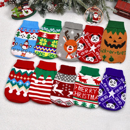 Warm Knitted Sweater for Dogs & Cats – Winter Coat for Small Breeds