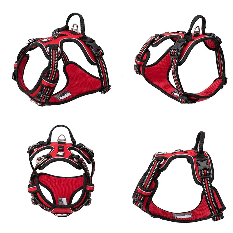 Truelove Reflective Nylon Dog Harness | No Pull, Adjustable Vest for Medium & Large Dogs | Comfortable & Safe Walking