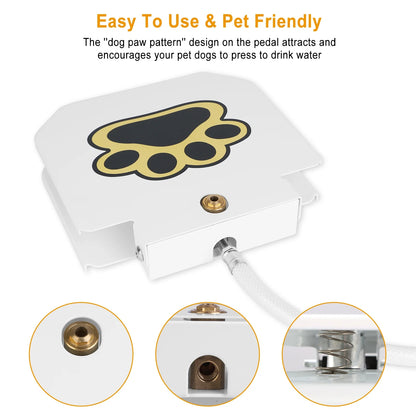 Moclever Dog Water Dispenser – Step-on Activated Outdoor Water Fountain for Dogs | Durable, Rustproof & Hygienic