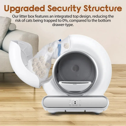 Self-Cleaning Cat Litter Box | Smart, Quiet, and Hands-Free | App-Controlled & Odor-Free