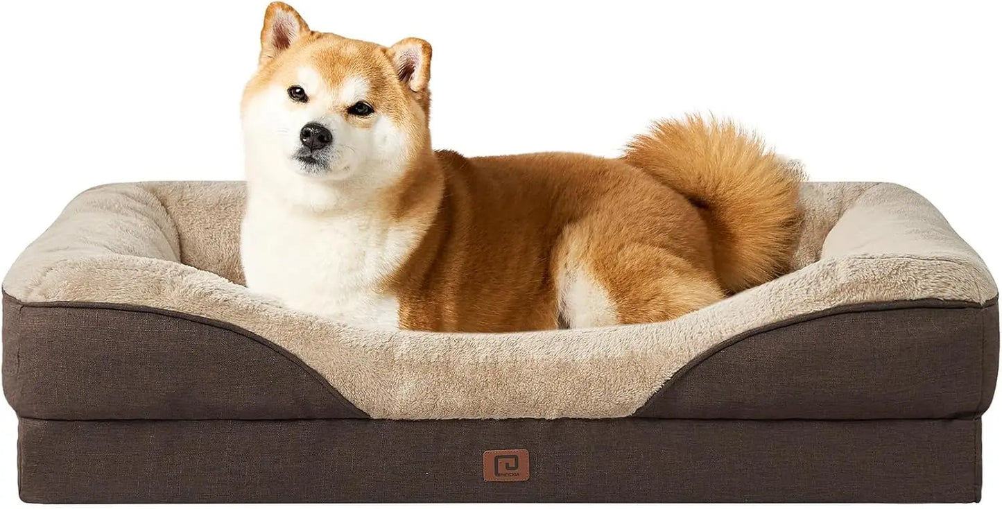 EHEYCIGA Orthopedic Dog Bed - Memory Foam Sofa Bed with Waterproof Protection for Dogs