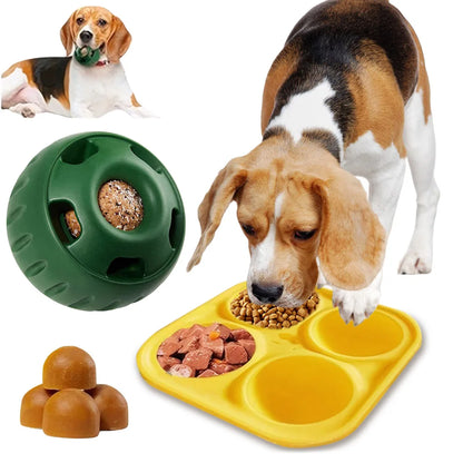 Dog Slow Licking Feeder – Refillable Food Ball Toy, Frozen Food Tray for Dogs