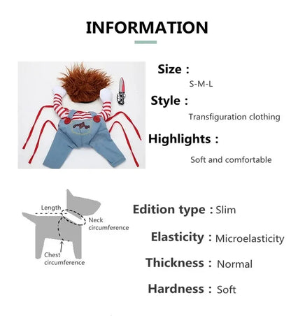 Halloween Dagger Pet Costume – Funny Knife Holding Dog Clothes & Cat Transformation Outfit