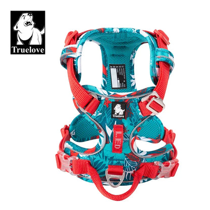 Truelove Reflective Nylon Dog Harness | No Pull, Adjustable Vest for Medium & Large Dogs | Comfortable & Safe Walking