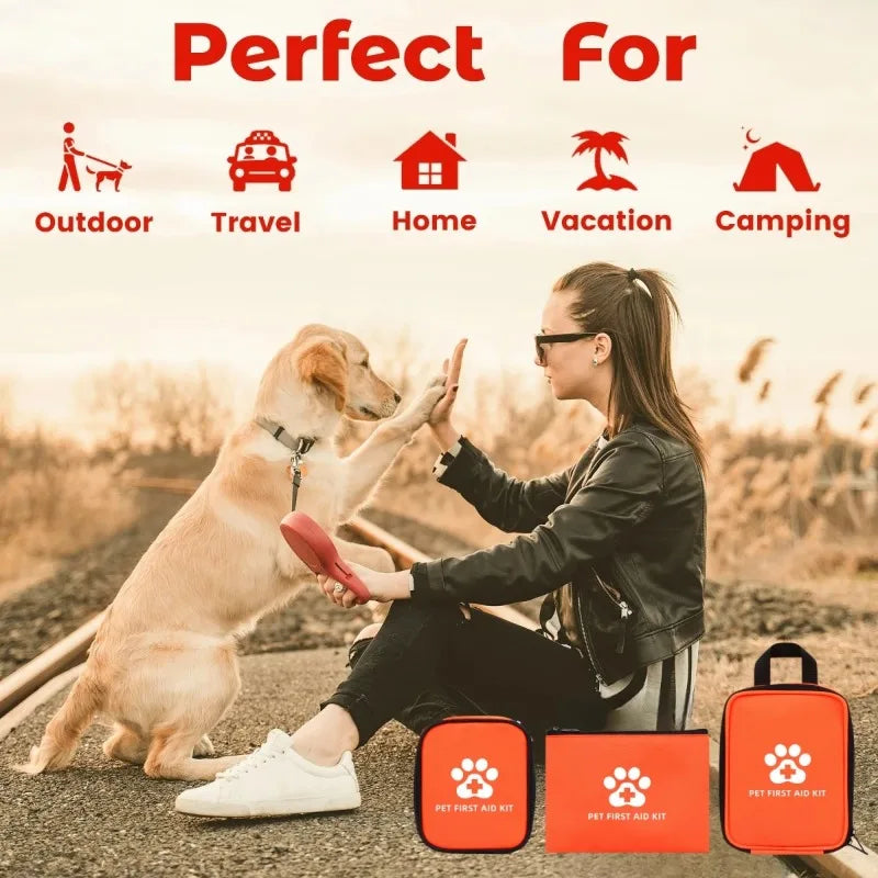 Compact Pet First Aid Kit – Medical Pack with Bandages, Dressings & Tools for Outdoor Adventures