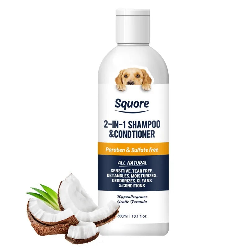 300ml Puppy Shampoo Conditioner – Natural Moisturizing Formula for Dogs & Cats, PH Balanced