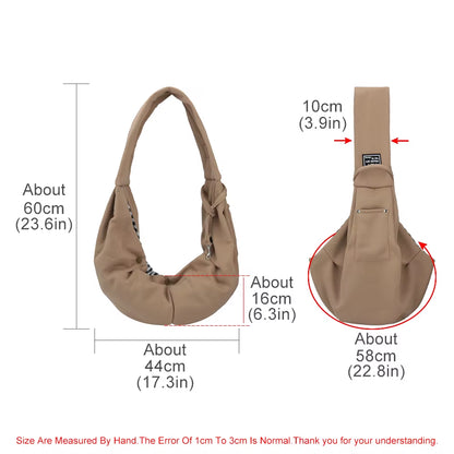 Portable Pet Shoulder Bag – Travel Carrier for Dogs & Cats, with Phone Pocket