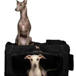Luxury Collapsible Dog Crate – Travel-Friendly, Patented Folding Design, Plush Mat Included