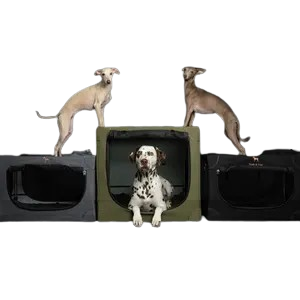 Luxury Collapsible Dog Crate – Travel-Friendly, Patented Folding Design, Plush Mat Included