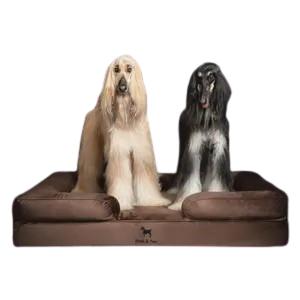 Noah & Paw Sofa Orthopedic Dog Bed – Luxury Velvet with Cooling Gel, Memory Foam & Bolstered Pillow for Joint Relief