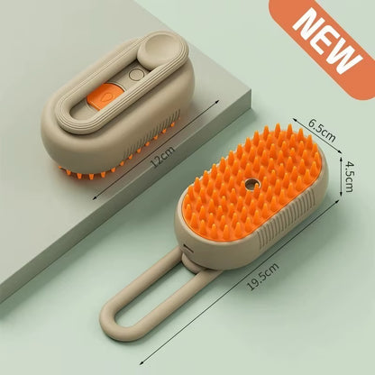 3 in 1 Cat Dog Pet Spray Massage Brush One Button Steam Spray Folding Rotatable Grooming Tool Hair Bath Hair Removal Brush Comb