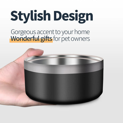 Stainless Steel Dog Bowl – Large Capacity with Non-Slip Bottom 