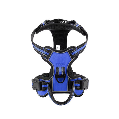 Adjustable Nylon Dog Harness Vest – Reflective, No-Pull Pet Harness for Small to Large Dogs