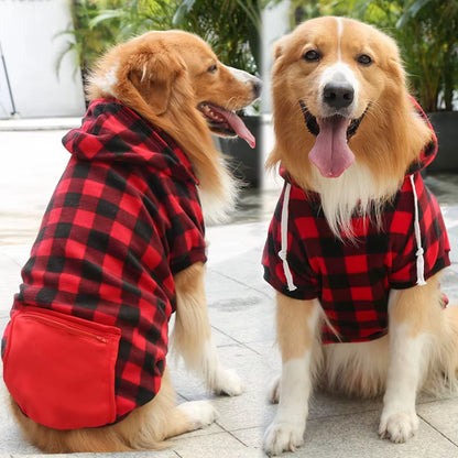Dog Winter Coat Pet Jacket – Plaid Reversible Vest for Cold Weather | Pet Apparel for Small, Medium & Large Dogs