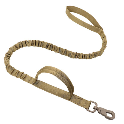 Military Tactical Dog Collar & Bungee Leash Set – Nylon Training Collar for Medium to Large Dogs
