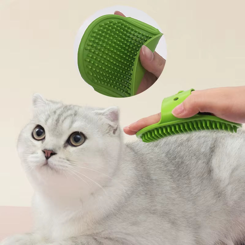 Soft Rubber Dog & Cat Brush – Silicone Massage Comb for Grooming, Bathing & Hair Removal
