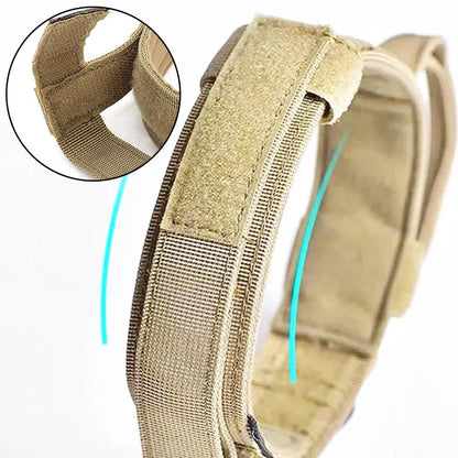 Military Dog Collar – Durable Nylon with Quick Release Buckle and Training Handle