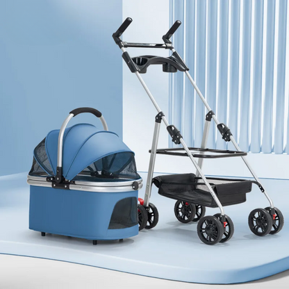 3-In-1 Pet Stroller – Foldable Carrier for Medium Dogs, Puppies & Cats