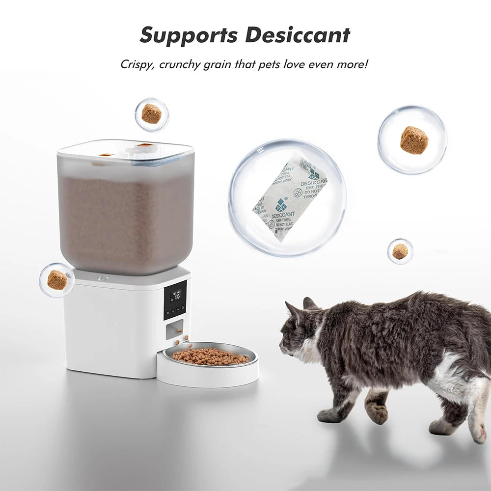 Automatic Dog & Cat Feeder 271oz | Smart Pet Food Dispenser with Key Control
