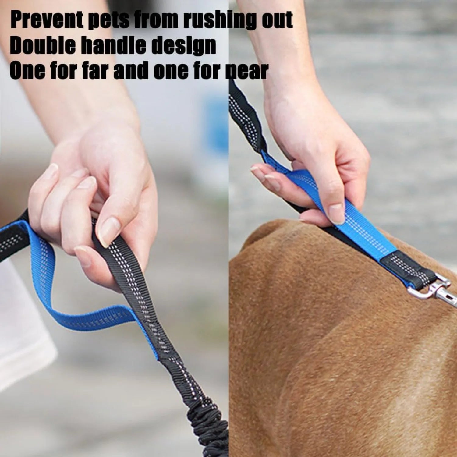 Upliftjoys 5.5 Ft Hands Free Dog Leash with Zipper Pouch – Adjustable Waist Leash for Walking & Running