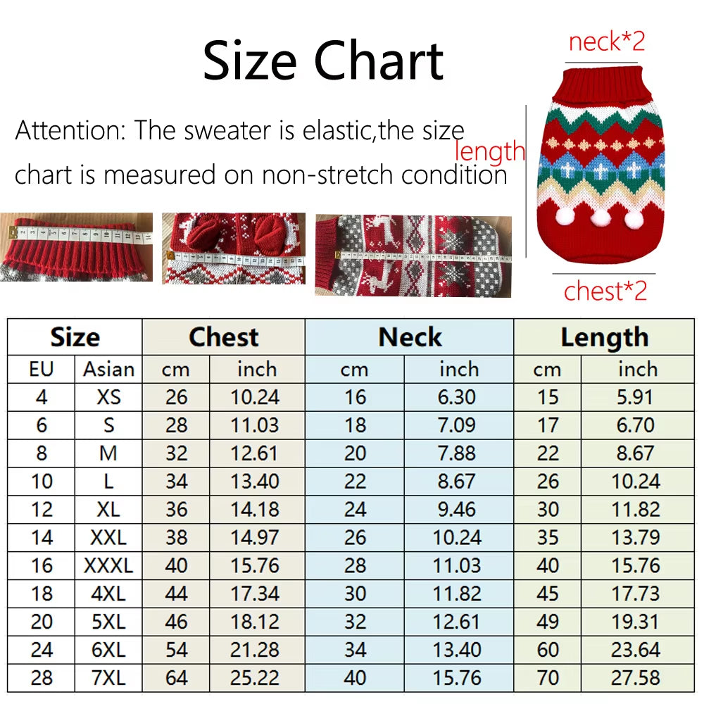 Warm Knitted Sweater for Dogs & Cats – Winter Coat for Small Breeds