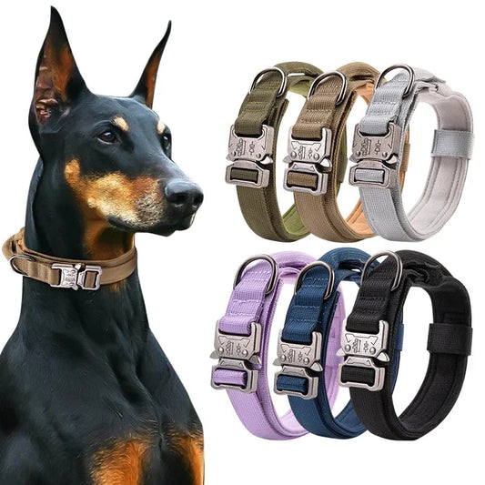 Tactical Dog Collar & Leash Set – Adjustable Military Collar for Medium/Large Dogs