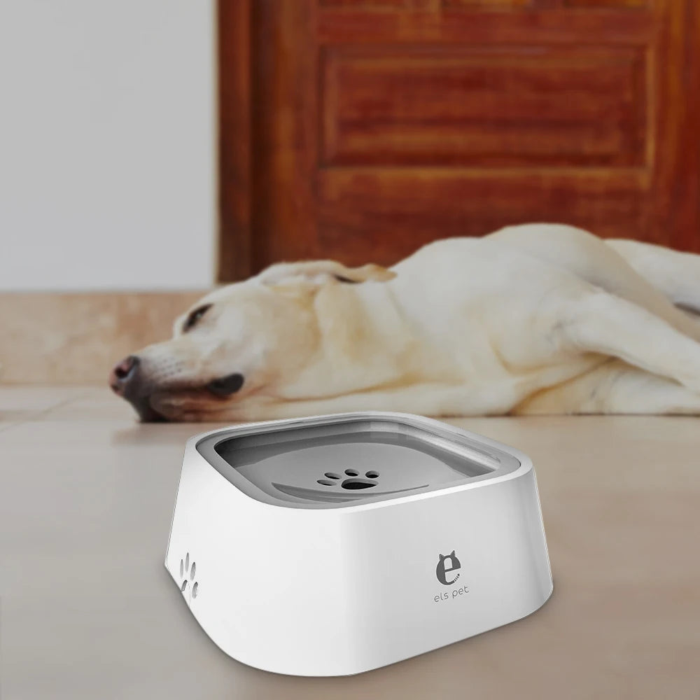 Pet Floating Water Bowl – 1.5L Anti-Spill Slow Drinking Feeder for Dogs & Cats