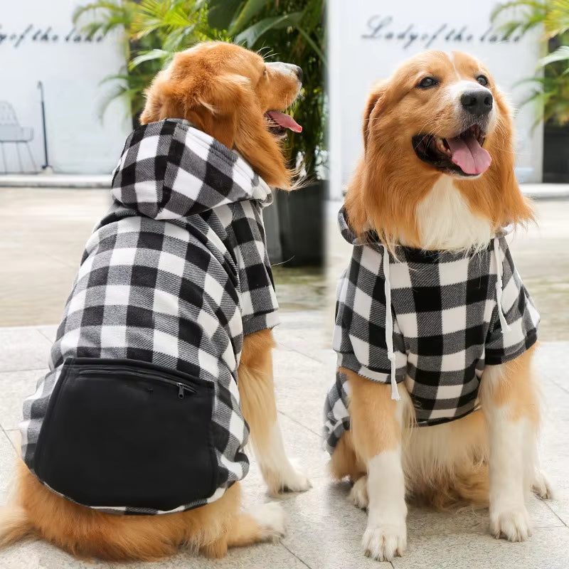 Dog Winter Coat Pet Jacket – Plaid Reversible Vest for Cold Weather | Pet Apparel for Small, Medium & Large Dogs