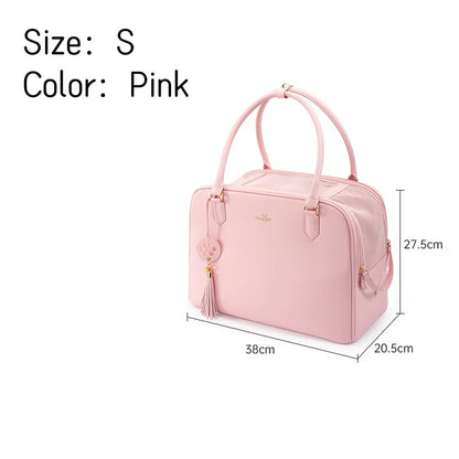 Luxury Leather Cat Bag Carrier – Airline Approved Crossbody Pet Carrier for Puppies, Cats & Rabbits | Portable Travel Handbag – Black