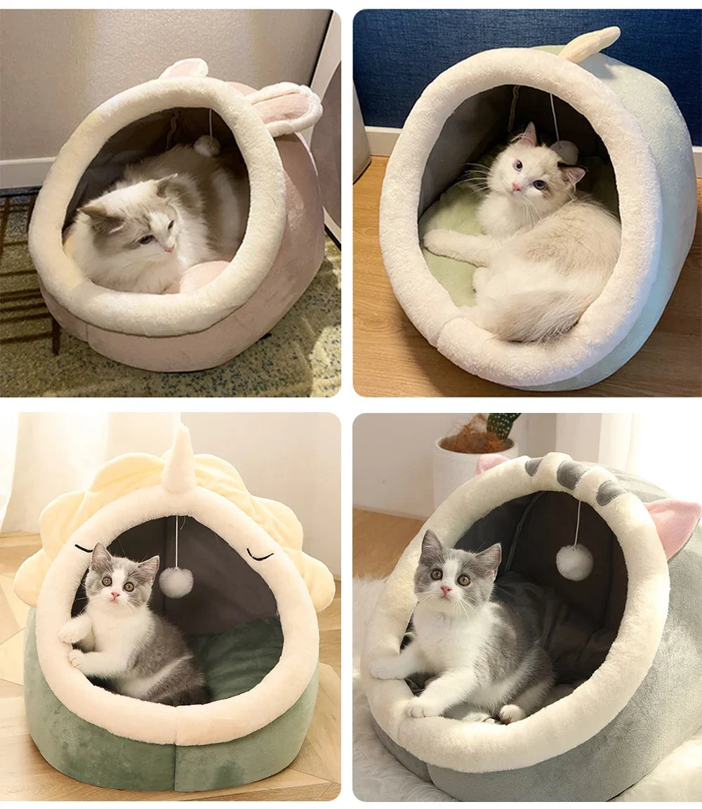 Washable Pet Lounger Cushions – Cozy Cat & Dog Beds, Warm Baskets for Winter