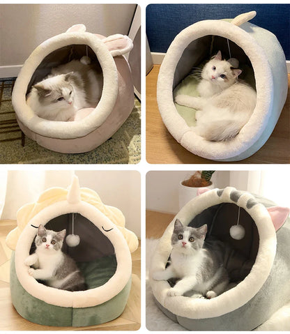 Washable Pet Lounger Cushions – Cozy Cat & Dog Beds, Warm Baskets for Winter
