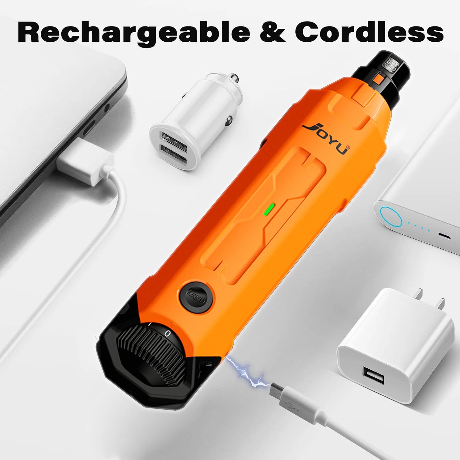6-Speed Rechargeable Dog Nail Grinder – Quiet & Safe Electric Pet Nail Trimmer for Painless Grooming