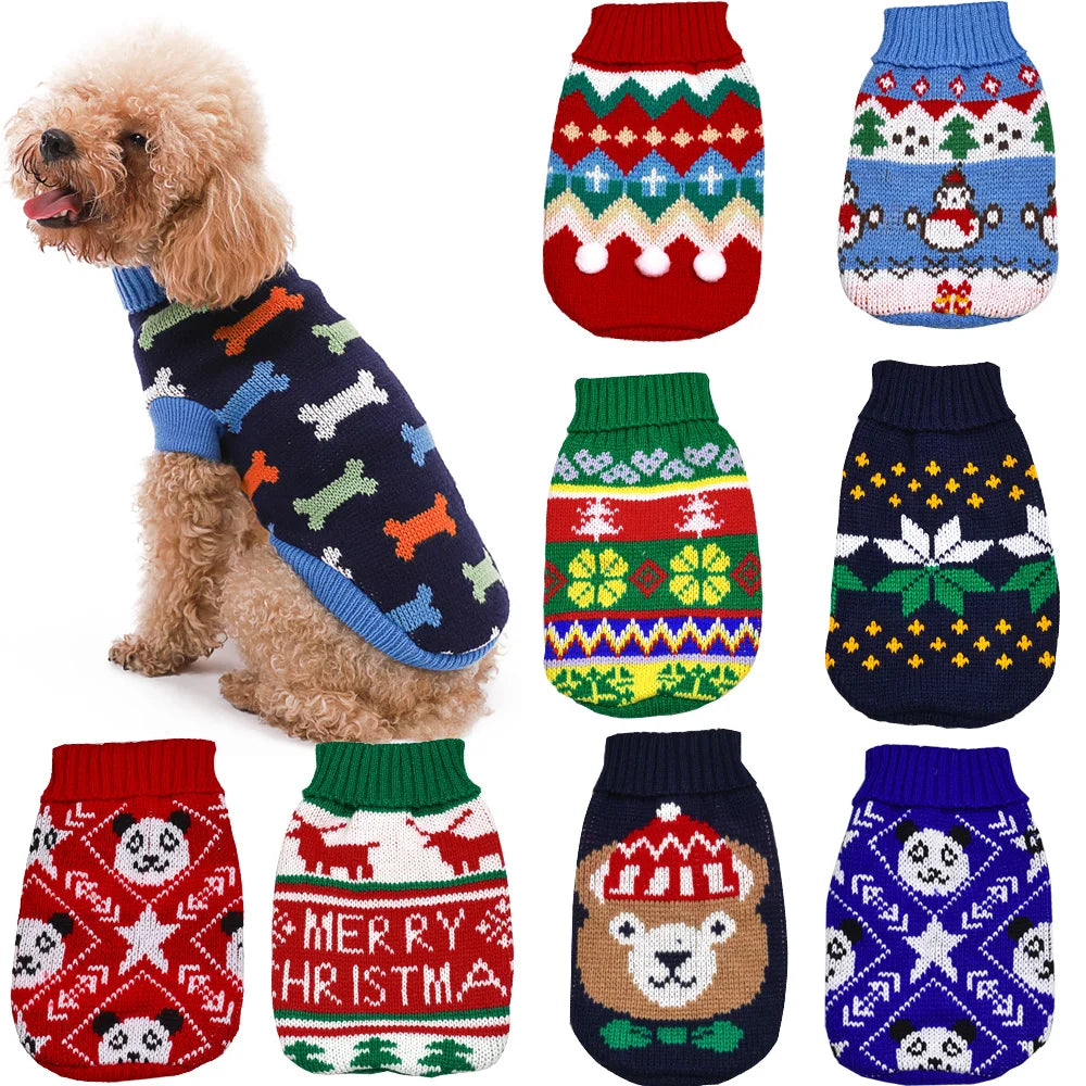 Warm Knitted Sweater for Dogs & Cats – Winter Coat for Small Breeds