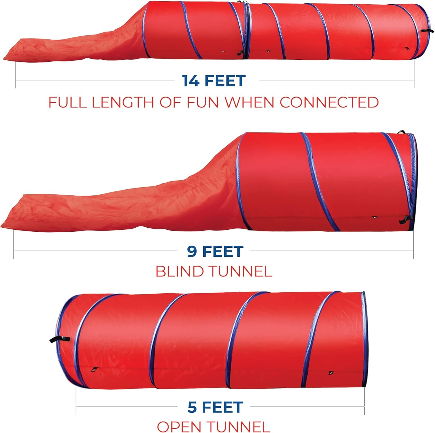 Cheering Pet Deluxe Edition Dog Agility Training Set – Indoor/Outdoor Dog Agility Equipment with Two Tunnels | Complete Set for Fun & Training