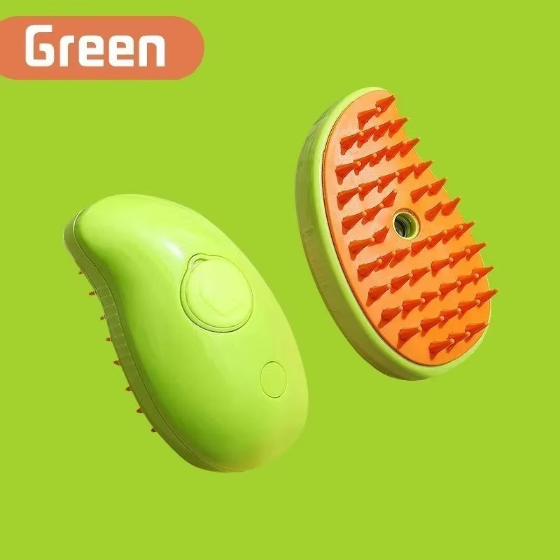3 in 1 Cat Dog Pet Spray Massage Brush One Button Steam Spray Folding Rotatable Grooming Tool Hair Bath Hair Removal Brush Comb