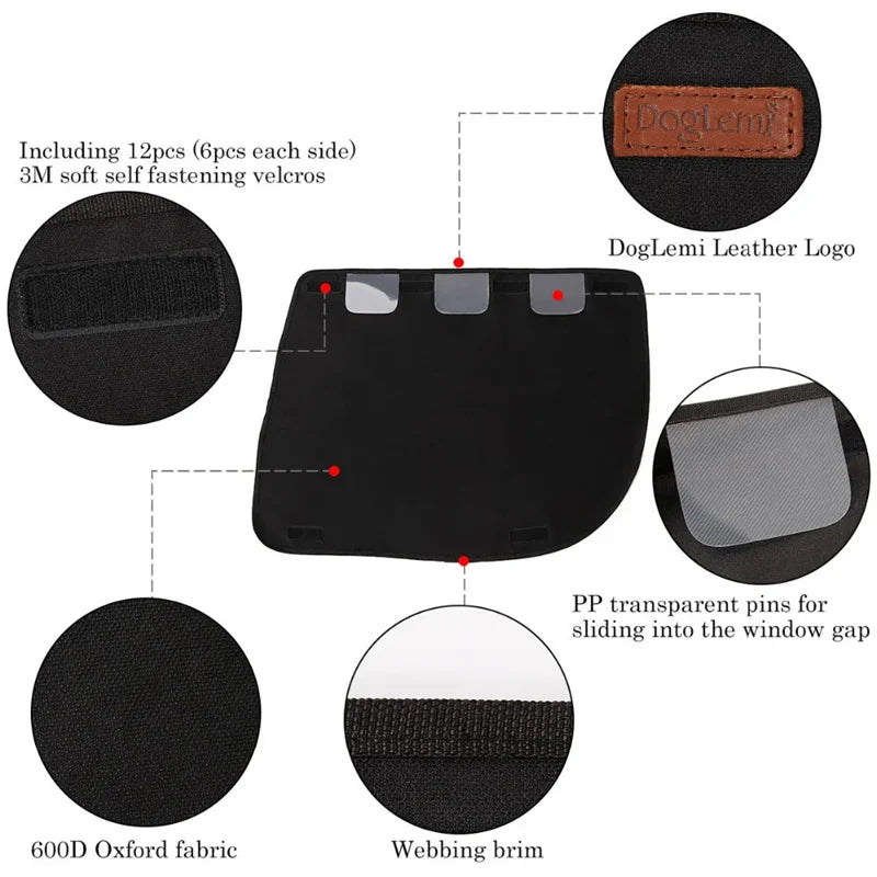 2PCS Dog Car Door Cover – Waterproof 600D Oxford Cloth, Non-Slip Scratch Guard