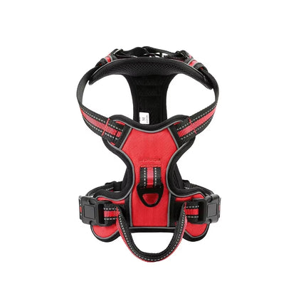 Adjustable Nylon Dog Harness Vest – Reflective, No-Pull Pet Harness for Small to Large Dogs