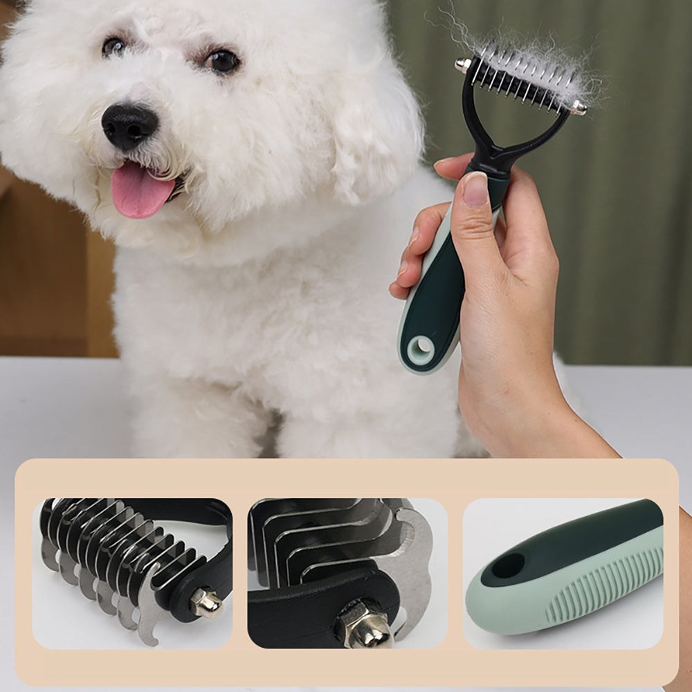 Perfect Pet Grooming Set – Complete Kit for Dogs & Cats | 2-in-1 Brush, Nail Clipper, Detangling Brush