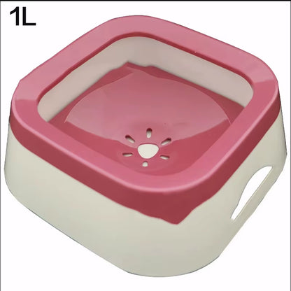 Pet Floating Water Bowl – 1.5L Anti-Spill Slow Drinking Feeder for Dogs & Cats