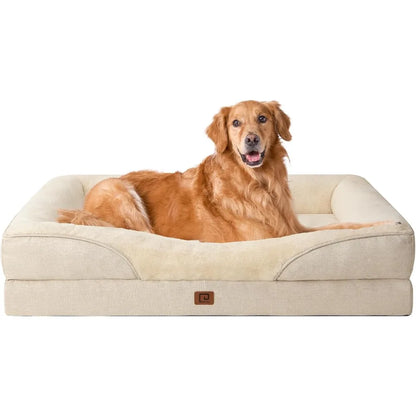 EHEYCIGA Orthopedic Dog Bed - Memory Foam Sofa Bed with Waterproof Protection for Dogs