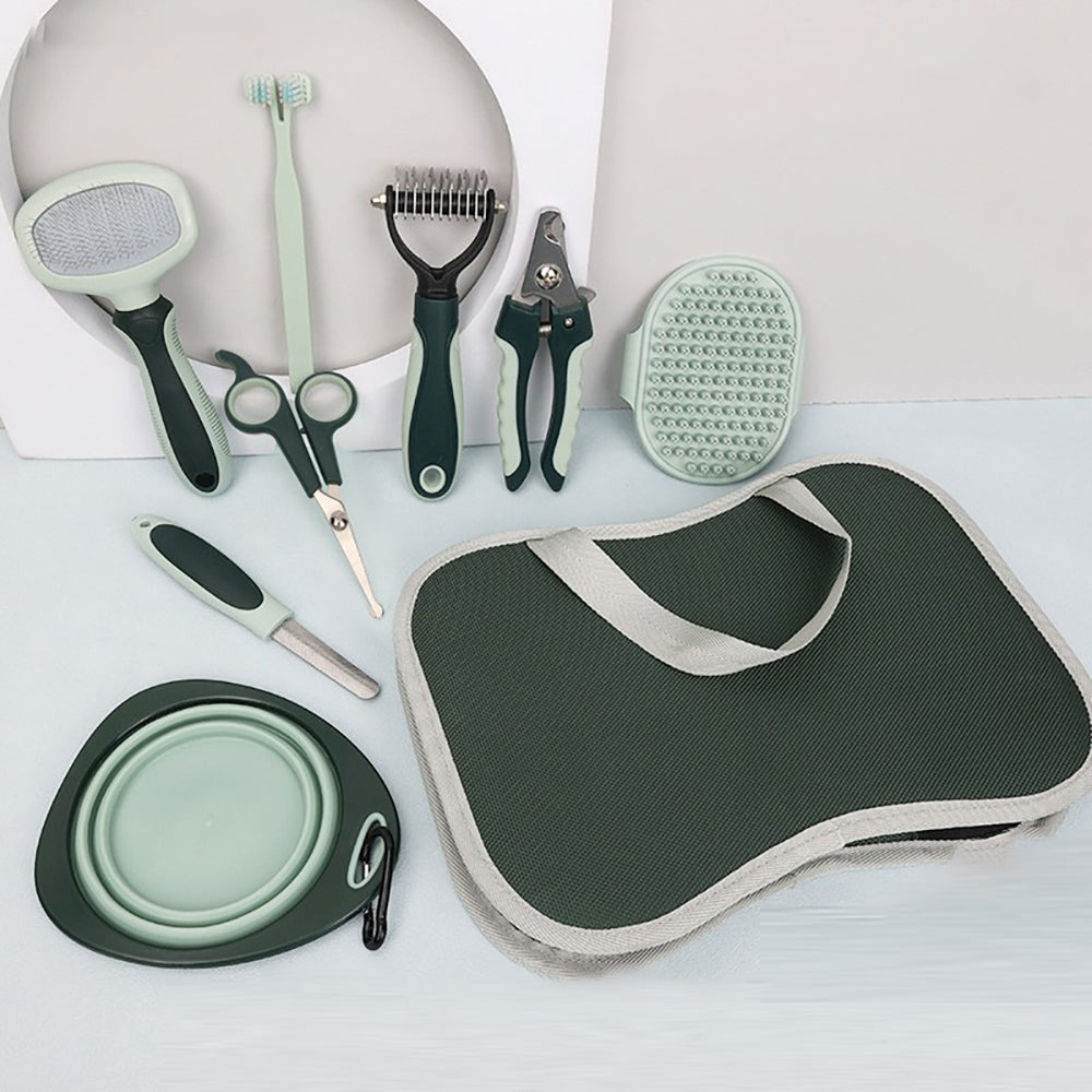 Perfect Pet Grooming Set – Complete Kit for Dogs & Cats | 2-in-1 Brush, Nail Clipper, Detangling Brush