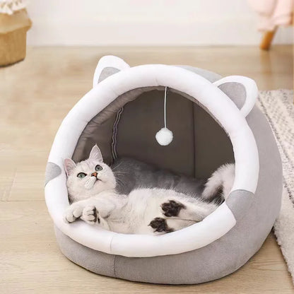Pet Tent Cave Bed for Cats & Small Dogs – Self-Warming, Foldable & Washable Sleeping Bed