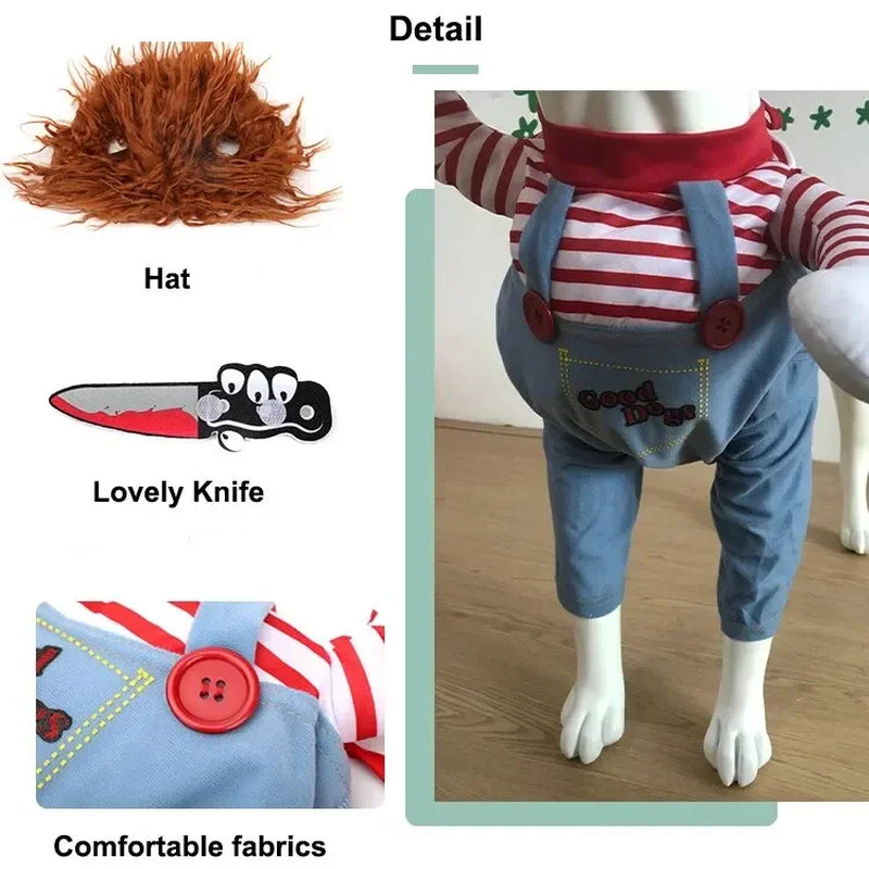 Halloween Dagger Pet Costume – Funny Knife Holding Dog Clothes & Cat Transformation Outfit