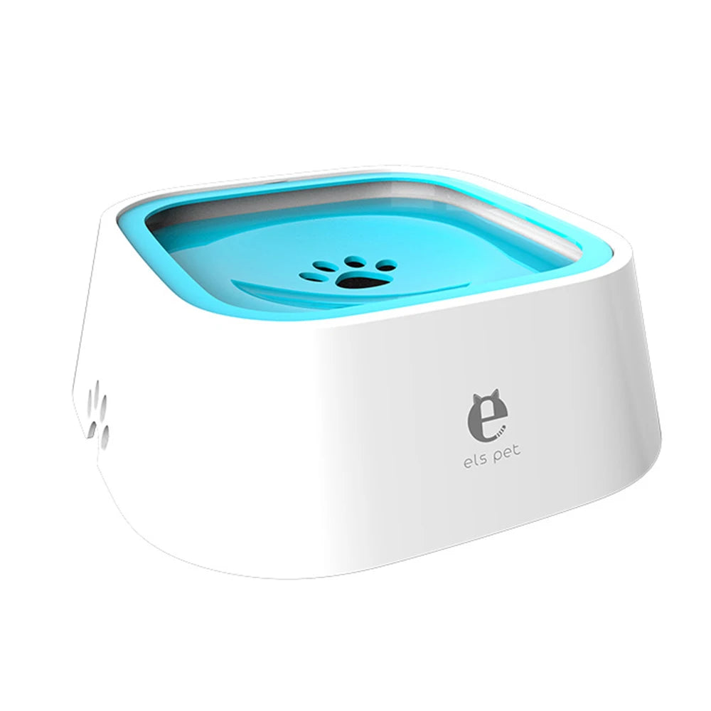 Pet Floating Water Bowl – 1.5L Anti-Spill Slow Drinking Feeder for Dogs & Cats