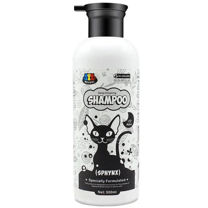 500ml Sphinx Cat Shampoo – Oil Control Body Wash for Hairless Cats, Gentle Pet Shower Gel