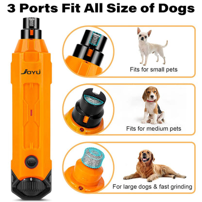 6-Speed Rechargeable Dog Nail Grinder – Quiet & Safe Electric Pet Nail Trimmer for Painless Grooming